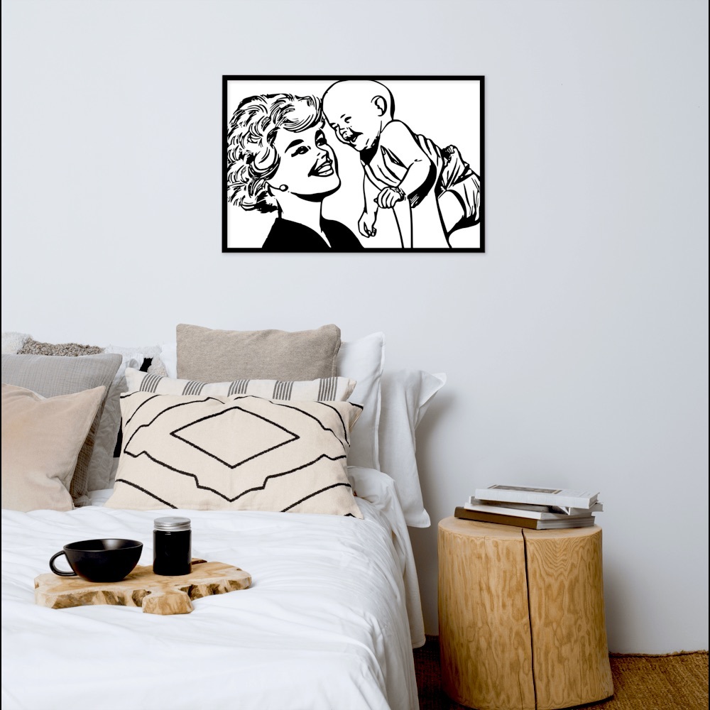 Picture Frame Of Mom And Son